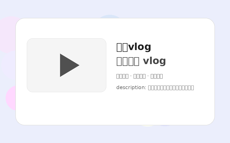 糖心vlog 糖心vlog城市生活视频分享：通勤、周末与社区观察专题 视频封面